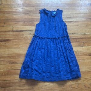 Draper James RSVP 100% Cotton Eyelet Lace Blue Sleeveless Dress